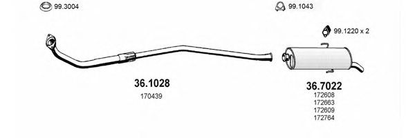 ASSO ART1880 Exhaust System